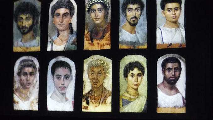 Faces selected for burrial masks