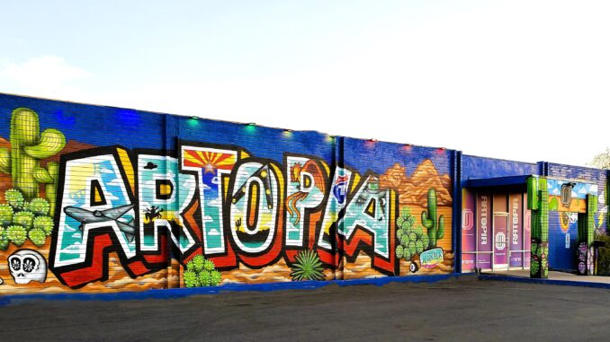 Artopia entrance mural afrokilla